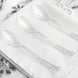 25 Pack - 7inch Clear Silver Glittered Heavy Duty Plastic Spoons, Utensils