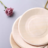 25 Pack | 9inches Eco Friendly Natural Birchwood Wooden Round Dinner Plates