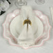 25-Pack Paper Dinner Plates in White Pink Damask Floral Pattern