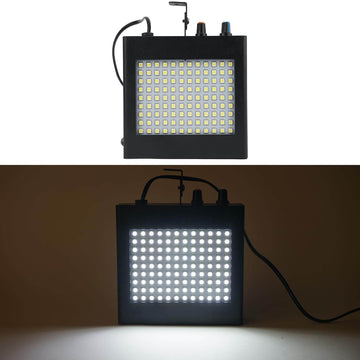 25W 108 LED Super Bright White Strobe Light With Dual Mode Flash & Speed Control