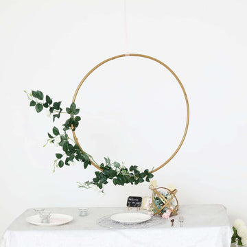 28" Gold Heavy Duty Metal Hoop Wreath, Floral Hoop