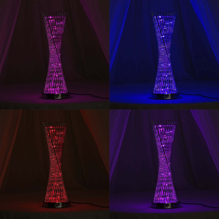 24" Color Changing LED Spiral Metal Tower Columns