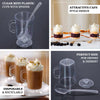 24 Pack | 2oz Clear Disposable Mini Dessert Coffee Cups with Spoons