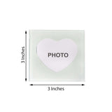 2 Pack | 3" Heart Shaped Picture Frame Party Favors, Square Glass Coasters, Gift Wrapped With Thank 