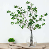 3 Pack | 43inch Artificial Green Petal Branches Leaf Spray, Faux Leaf Branches