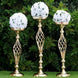 2 Pack 26inch Gold Reversible Pillar Candle Holder Set Flower Ball Pedestal Stand