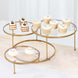 23inch 3-Tier Gold Metal Cake Stand With Clear Round Acrylic Plates