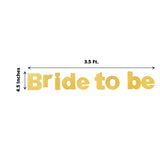 Gold Glittered Bride To Be Paper Hanging Bridal Shower Garland Banner, Bachelorette Party Banner