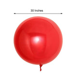 2 Pack | 30inch Big Shiny Red Reusable UV Protected Sphere Vinyl Balloons