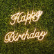 32Inch Happy Birthday Neon Light Sign, LED Reusable Wall Décor Lights With 5ft Hanging Chain