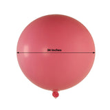 5 Pack Large Matte Pastel Pink Biodegradable Balloons, 36inch Round Eco-friendly