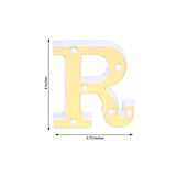 6" Gold 3D Marquee Letters | Warm White 6 LED Light Up Letters | R