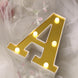 6" Gold 3D Marquee Letters | Warm White 5 LED Light Up Letters | A