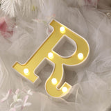 6" Gold 3D Marquee Letters | Warm White 6 LED Light Up Letters | R