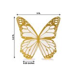 3ft Large Butterfly Party Props Decor, White and Gold Butterfly Foamboard Stand