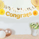 3ft Gold Glittered Congrats Paper Hanging Garland Banner Party Decor