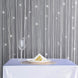 3ftx8ft White/Silver Silk Tassel String Curtains, Decorative Room Divider Panels