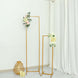 4.5ft Slim Gold Metal Frame Wedding Arch, Rectangular Backdrop Stand, Floral Display Frame