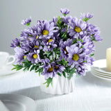 4 Bushes | 11inch Lavender Lilac Artificial Silk Daisy Flower Bouquet Branches