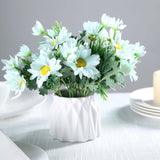 4 Bushes | 11inch Baby Blue Artificial Silk Daisy Flower Bouquet Branches