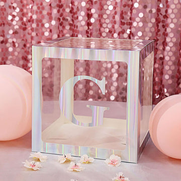 4 Pack 5" Iridescent Alphabet Stickers Banner, Customizable Stick on Letters - G