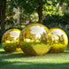 4-Pack Gold 4D Orbz Balloons, Metallic Mylar Foil Sphere Balloons for Party Supplies, Helium