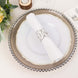 4 Pack Silver Metal Napkin Rings, Hollow Woven Style With Rhinestones, Elegant Napkin Holders