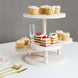 4-Tier Whitewash Wooden Cupcake Tower Dessert Stand, 14inch Tall Farmhouse Style Cake Stand