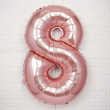 40inch Blush Mylar Foil Helium/Air Number and Letter Balloons