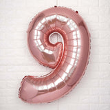 40inch Blush Mylar Foil Helium/Air Number and Letter Balloons