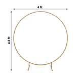 4ft Gold Metal Round Wedding Arch Table Centerpiece, Balloon Circle, Flower Frame Backdrop Stand