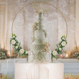 4ft Gold Metal Round Wedding Arch Table Centerpiece, Balloon Circle, Flower Frame Backdrop Stand