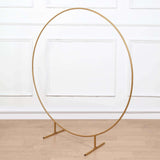 4ft Gold Metal Round Wedding Arch Table Centerpiece, Balloon Circle, Flower Frame Backdrop Stand