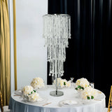 4ft Table Centerpiece in Crystal Beaded Waterfall Chandelier Style