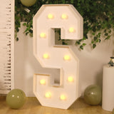 4ft White Large Marquee Light Up Letter S Mosaic Balloon Frame Pre-Cut Foam Board 10 Warm White