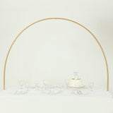 4ftx6ft Gold Metal Over-The-Table Rod Stand with Clamps, Round Top Balloon Arch Flower Stand