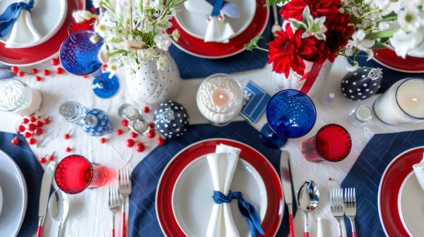 4th of july- dinnerware