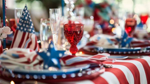 4th of july- glassware