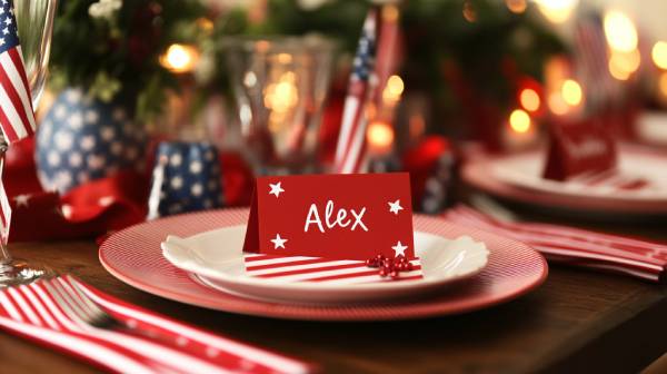 4th of july- placecards