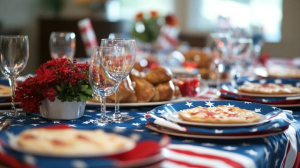4th of july- table overlays
