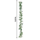 5.5ft | Cream Artificial Daisy, Magnolia Leaf Flower Garland Faux Vine