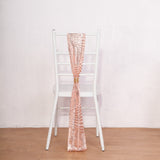 Add Elegance and Glamour to Your Event with Rose Gold Geometric Diamond Glitz Sequin Chair Sashes