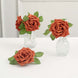 24 Roses 5inch Terracotta (Rust) Artificial Foam Flowers With Stem Wire and Leaves