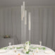 Round Cluster Taper Candelabra Candle Holders, Votive Pillar LED Candle Holders Round Mirror Base