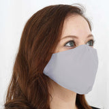 2 Ply Silver Ultra Soft 100% Organic Cotton Face Masks, Reusable Fabric Masks With Soft Ear Loops