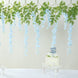 5 Pack 44inch Silk Hanging Wisteria Flower Garland Vines in Blue, Elaborated 3 Full Strands