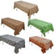 5 Pack Animal Theme Rectangle Plastic Table Covers, Jungle Safari PVC Waterproof#whtbkgd