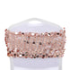 5 Pack | Big Payette Sequin Round Chair Sashes - Blush | Rose Gold