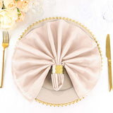 5 Pack | Blush | Rose Gold Seamless Cloth Dinner Napkins, Reusable Linen | 20inchx20inch