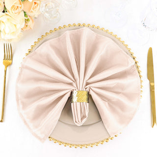 Blush Seamless Cloth Dinner Napkins - Add Elegance to Your Tablescape